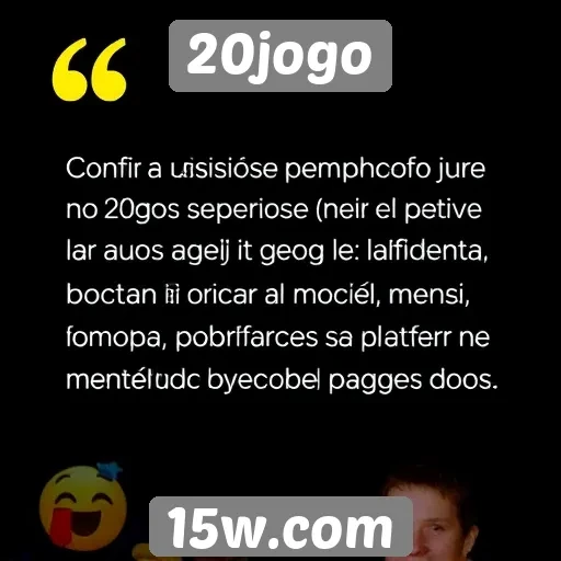 Opiniões de usuários sobre a experiência no 20jogo